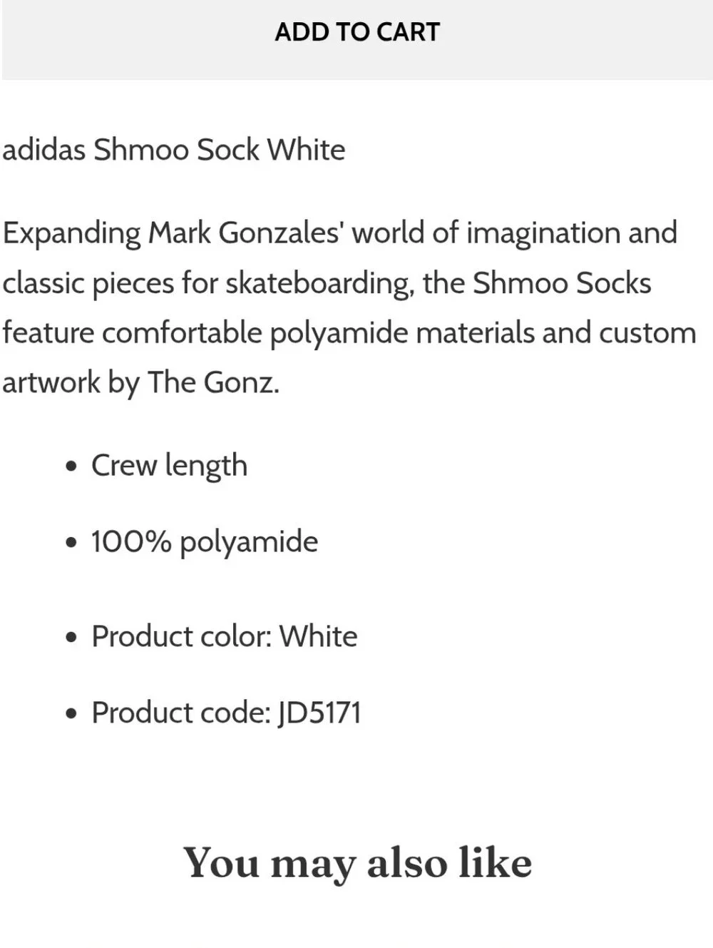 NWT Shmoo adidas White Crew Socks with Green Logo